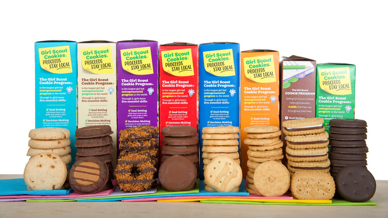 Variety of Girl Scout Cookies