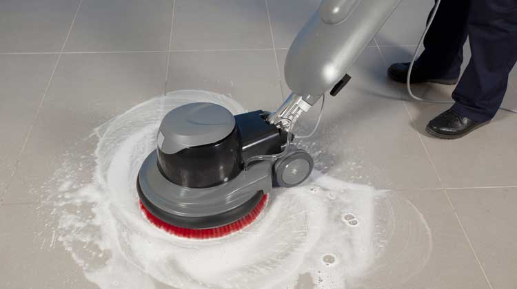 Cleaning a tile floor with the Best Floor Cleaner Machine