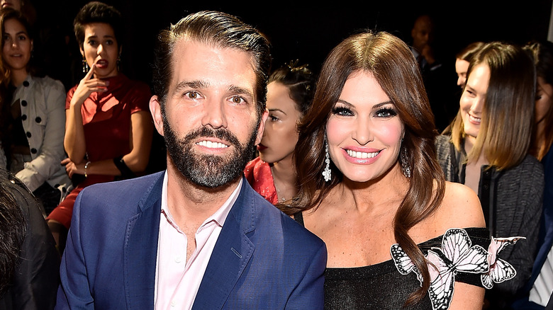 Donald Trump Jr. and Kimberly Guilfoyle looking awkward together