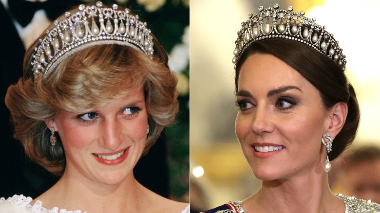 Princess Diana, Kate Middleton smiling