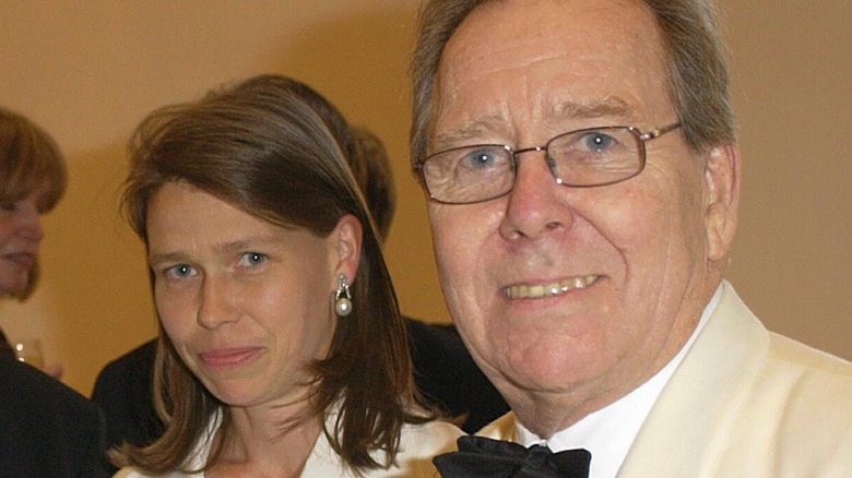 Lady Sarah Chatto with her father at event