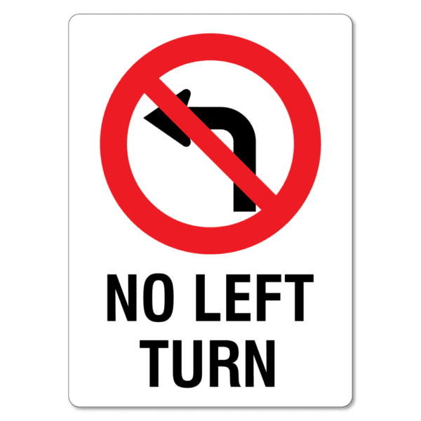 No Left Turn Sign