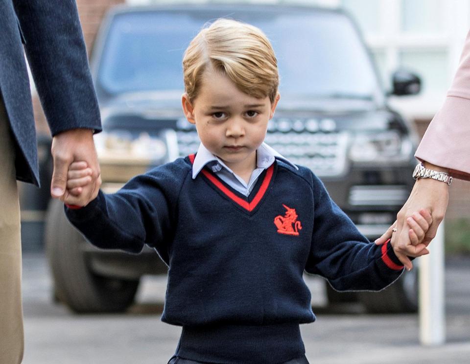  Prince George, four, was back at his school after the story hit the front pages