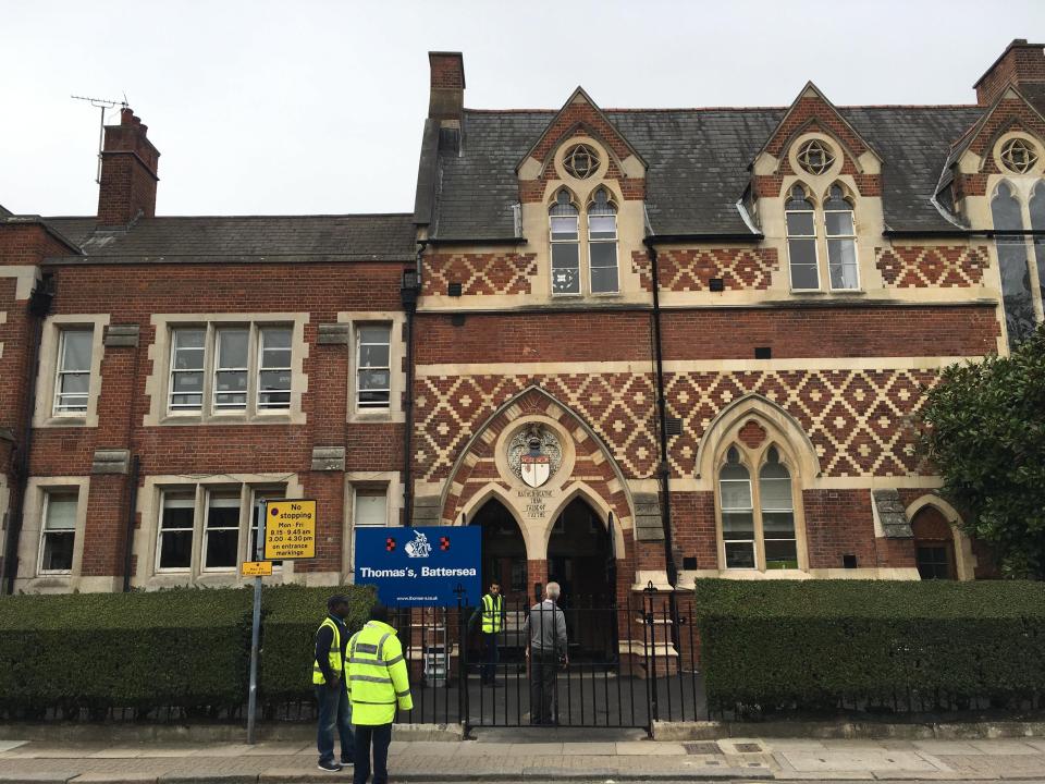  A major investigation was launched at George's new school St Thomas's in Battersea