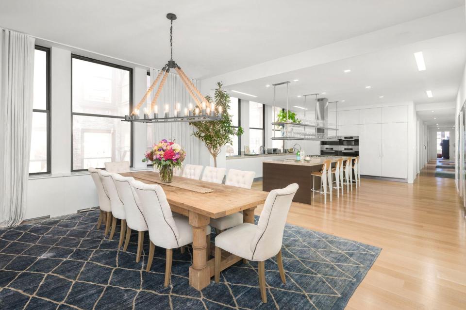  The kitchen leads to the dining area and then the large sitting room