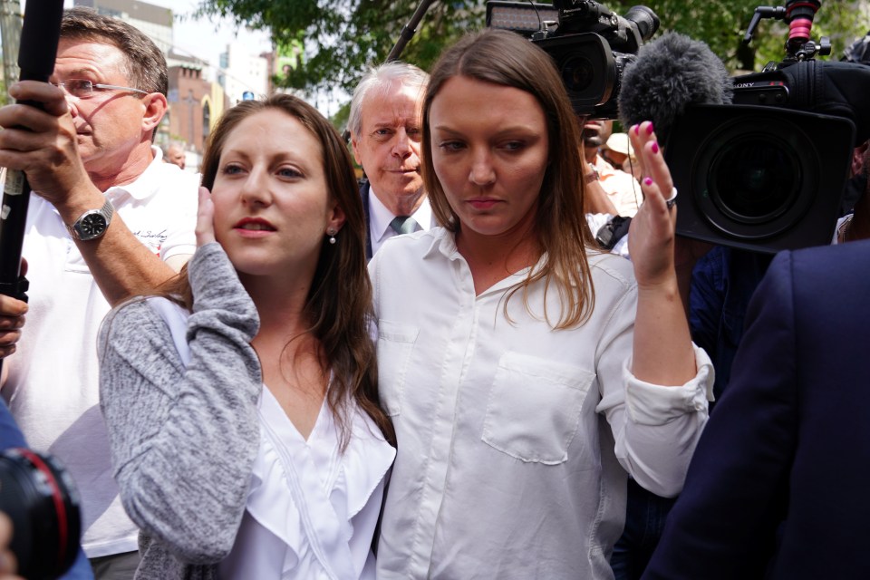  Accusers Michelle Licata and Courtney Wild at Epstein's latest hearing