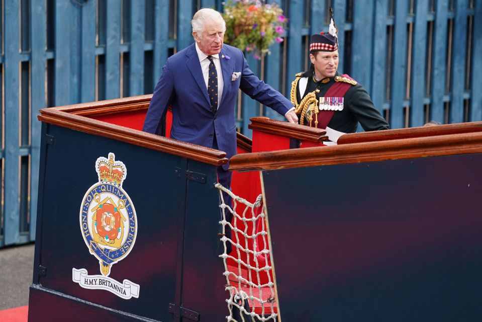 King Charles and his equerry Lt Col Johnny Thompson photographed in Edinburgh on July 3, 2023