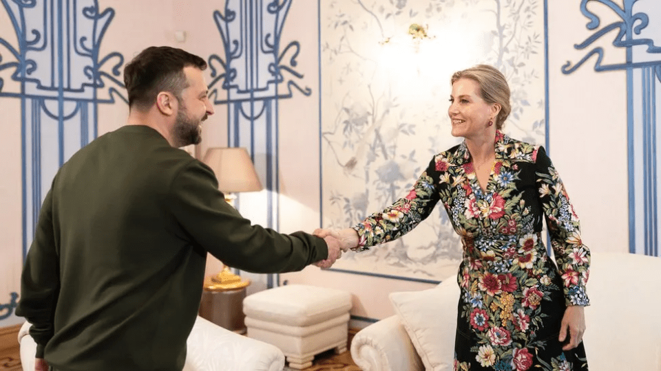 Sophie met with Ukraine's President Volodymyr Zelensky in a symbolic show of support