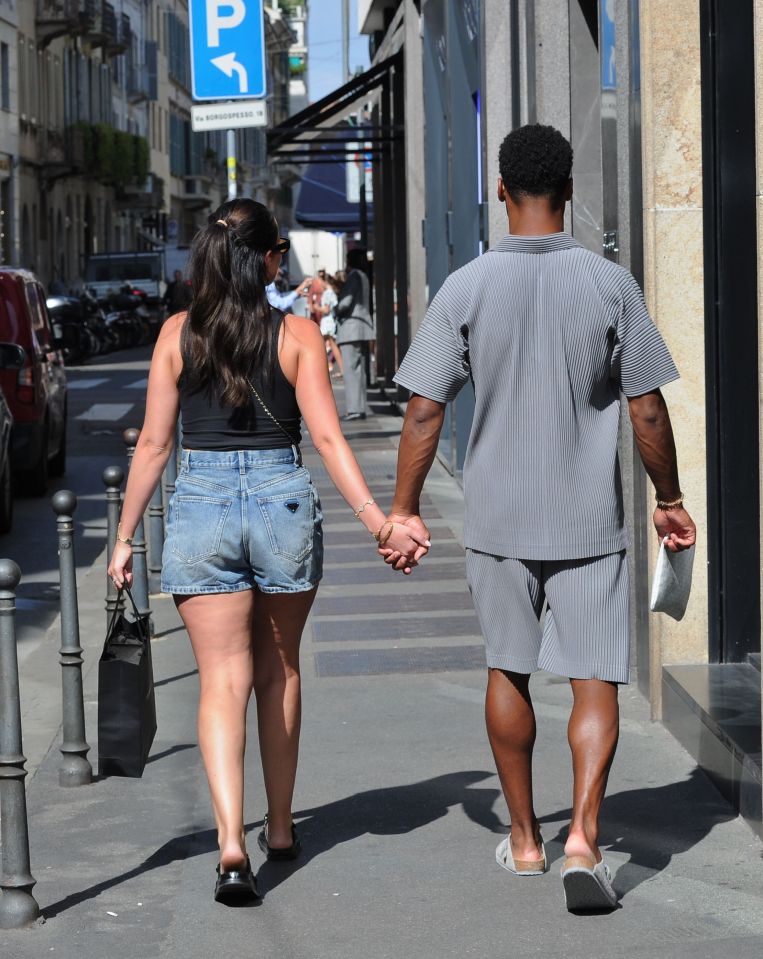 The couple were seen hand-in-hand after announcing their engagement