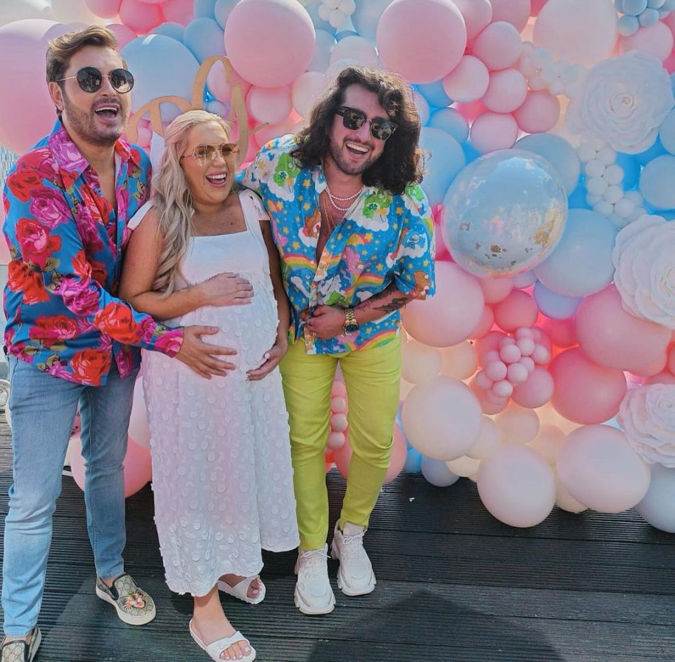 Brian and Arthur with surrogate Aoife when she was carrying Blake