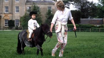 Prince William learnt to ride with his mother Diana as a boy at Highgrove