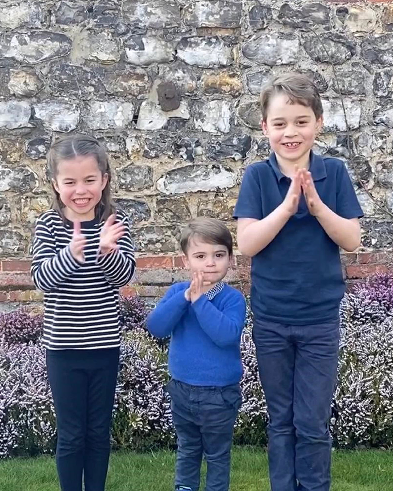 Charlotte, Louis and George are learning to ride their first ponies