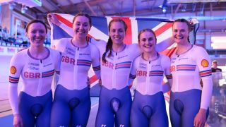 Morris, Archibald, Knight, Barker and Jessica Roberts celebrate gold in Copenhagen