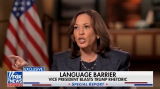 Kamala Harris gave the interview with Fox News, a right-wing channel, as part of an effort to win over conservative voters