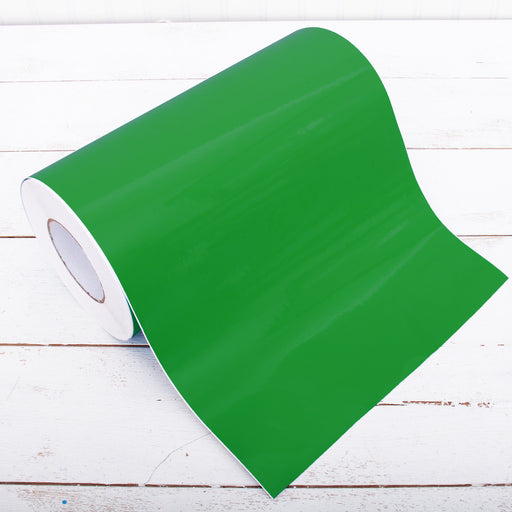 Permanent Vinyl Adhesive Bright Green - 12" Wide Roll Cut By The Yard - Threadart.com