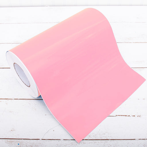 Permanent Vinyl Adhesive Pink - 12" Wide Roll Cut By The Yard - Threadart.com