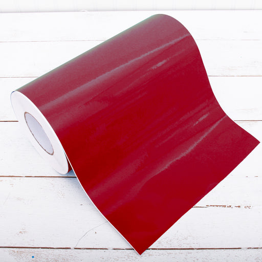 Permanent Vinyl Adhesive Dark Red - 12" Wide Roll Cut By The Yard - Threadart.com