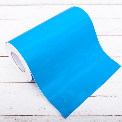 Permanent Vinyl Adhesive Light Blue - 12" Wide Roll Cut By The Yard - Threadart.com