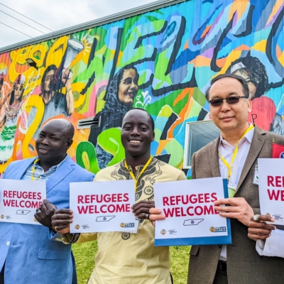 Refugee community members join Tennessee Immigrant and Refugee Rights, a Tides I-Belong grantee, for a grassroots lobby day to share their powerful stories with their state legislators and advocate for a welcoming Tennessee.