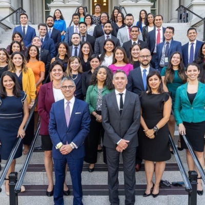 A large multiracial and gender diverse group of people from Poder Latinx, a Tides Healthy Democracy Fund grantee.