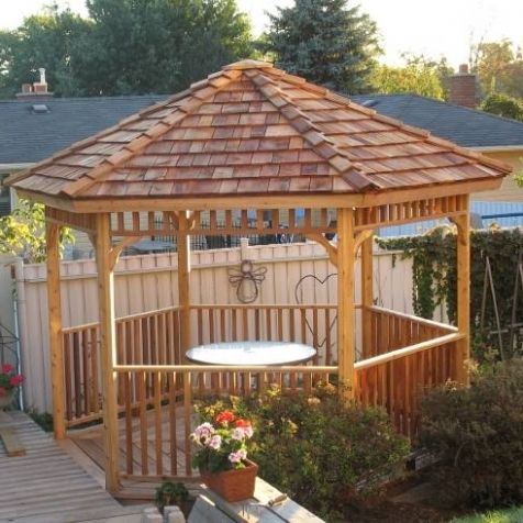 Hexagon Cedar Gazebo Kit - 10Ft - W106 intended for Hexagon Gazebos