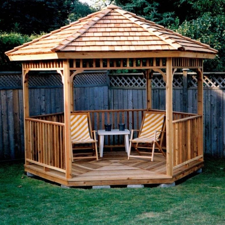 Hexagon Cedar Gazebo Kit - 8Ft - W86 regarding Hexagon Gazebos