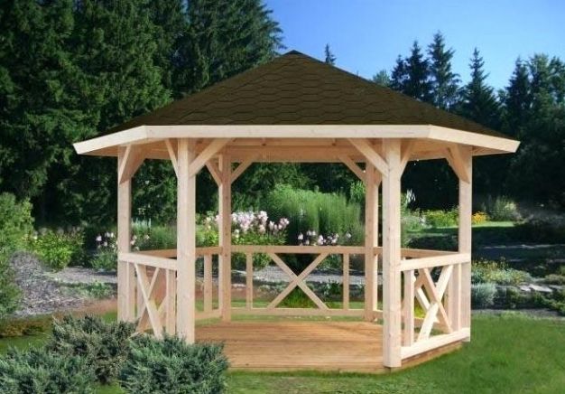 Hexagon Gazebo Plans Wooden Hexagonal Gazebo Wooden Gazebos Who Has ... with Hexagon Gazebos