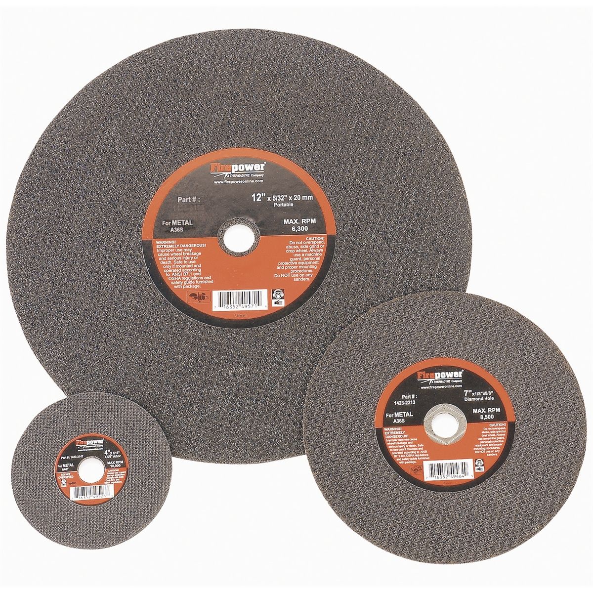 Type 1 Cut-Off Abrasive Wheel 4" x 1/16" x 5/8" (5PK)