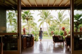 A terrace at the Kona Village, Rosewood, resort in Hawaii