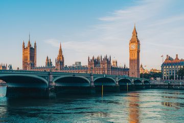 London skyline at sunrise 