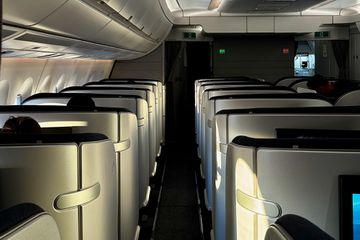 The Finnair business class cabin