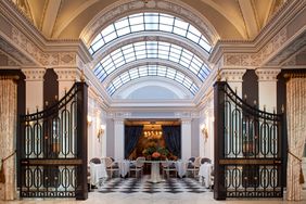 Skylight over the dining room at The Jefferson hotel in DC