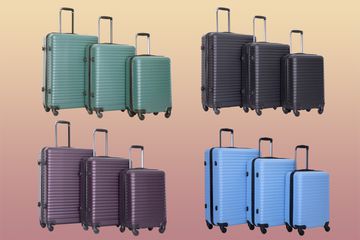 Walmart Hardside Luggage Set Sale Collage