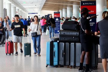 Travelers in LAX on labor day weekend 