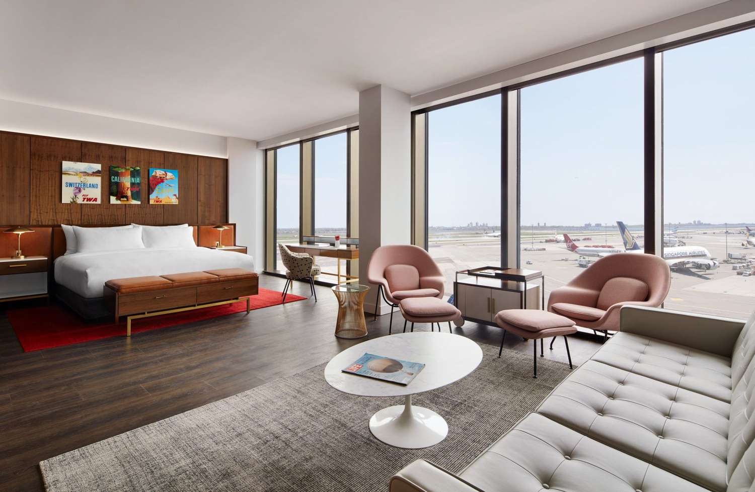 TWA Hotel-TWA_David Mitchell_0619_Howard Hughes Suite with Runway View