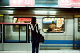 People waiting for the metro in Taipei