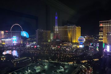 The Las Vegas strip lit up at night 