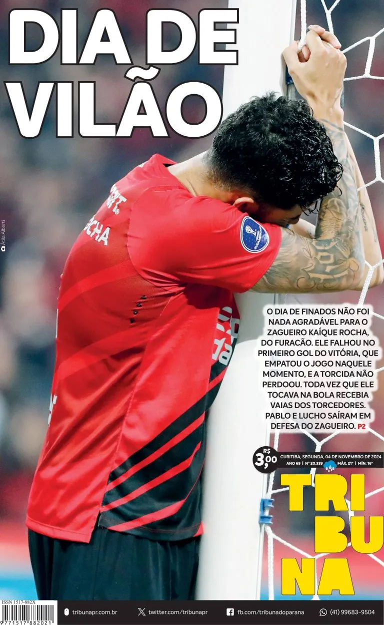 Capa do dia 04/11/24