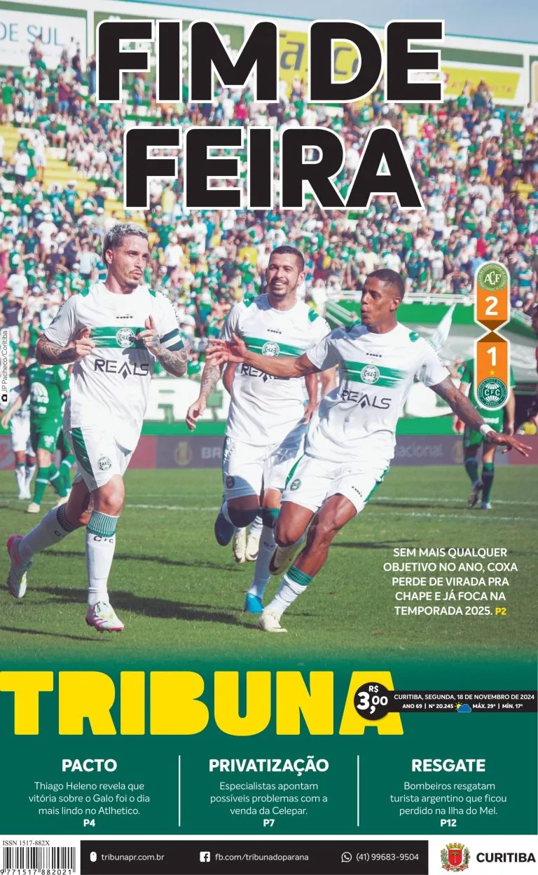 Capa do dia 18/11/24