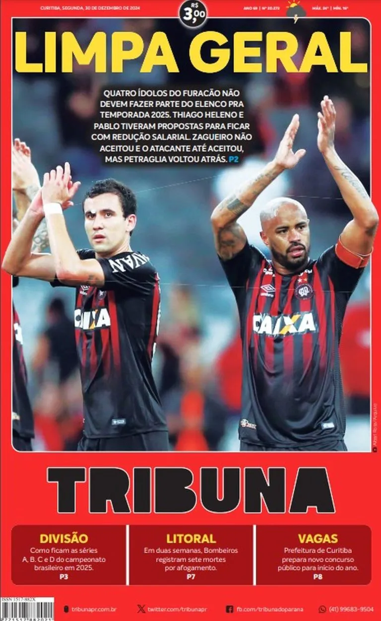 Capa do dia 30/12/24