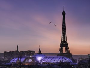 Eiffel Tower at sunset