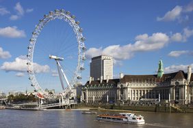 London Eye on the River Thames in daylight