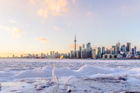 The Toronto skyline on a winter day