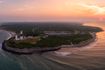 Aerial view of Montauk Point Long Island New York.