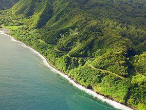 Aerial View Of The Road To Hana