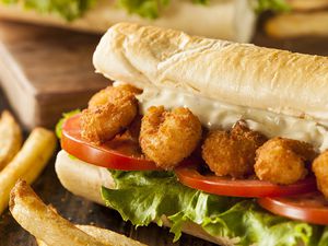 Shrimp Poboy at Sea Captain's House