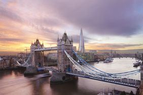 Tower Bridge at sunset in London