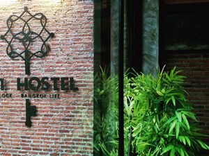 Sign for the VM1 Hostel in Bangkok