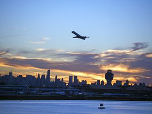 Airport control tower at LaGuardia Airport