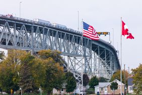 Sarnia, Canada at the US border